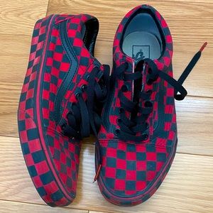 Red Checkered Vans